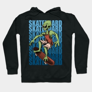 Alien skatebording Hoodie